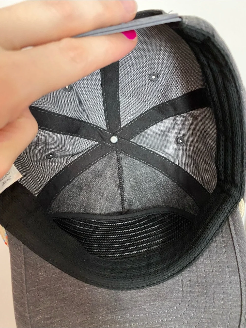 Faherty All Day Corded Hat Unisex One Size Adjustable Charcoal Grey Vintage Logo